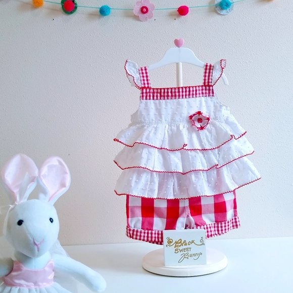 Kids Headquarters Other - KIDS HEADQUARTERS RED GINGHAM SET SIZE 24M